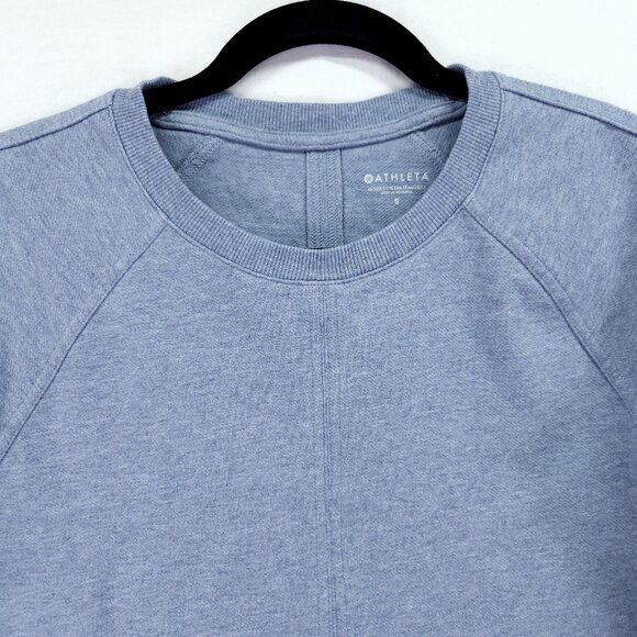 Athleta Sweatshirt Womens Small Farallon Swing Blue Heather Pullover Sweater - Picture 9 of 13